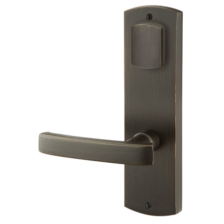 Emtek Door Hardware SidePlate Locksets Sandcast Bronze Tubular Missoula 9 1-4"   Keyed Dummy Pair  5-1-2" CC - cabinetknobsonline