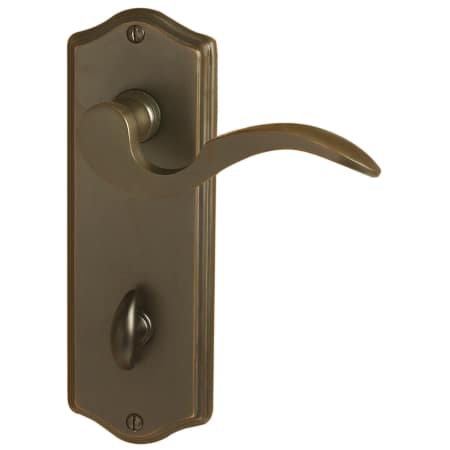 Emtek Door Hardware SidePlate Locksets  Brass Thumbturn Colonial Plate Non -Keyed Privacy 3-3-8" C-C - cabinetknobsonline
