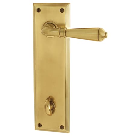 Emtek Door Hardware SidePlate Locksets  Brass Thumbturn Quincy Plate Non -Keyed Privacy 3-3-8" C-C - cabinetknobsonline