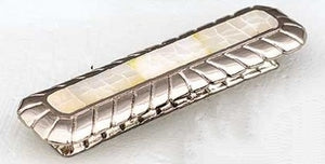 Symphony Designs Decorative Hardware Mother of Pearl Inlaid on Solid Brass in Polished Nickel - cabinetknobsonline