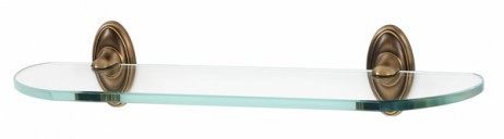 Alno Decorative Hardware 'Creations' 24" GLASS SHELF WITH BRACKETS - cabinetknobsonline