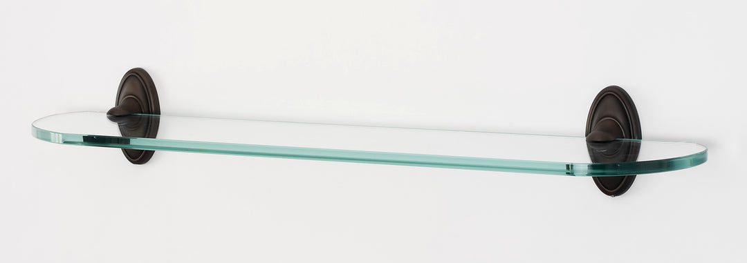 Alno Decorative Hardware 'Creations' 24" GLASS SHELF WITH BRACKETS - cabinetknobsonline