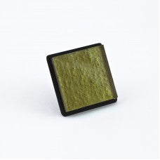 Nifty Nob 1 1-4 " Small Cabinet Knob-Olive Green Textured Glass with Matte Black Base - cabinetknobsonline