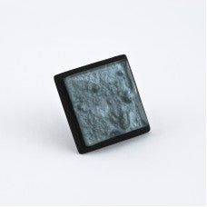 Nifty Nob 1 1-4 inch Small Cabinet Knob-Smoke Grey Glass with Matte Black Base - cabinetknobsonline
