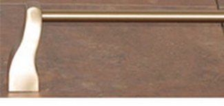 Top Knobs Bathroom Hardware Aqua 30" Single Towel Rod-Brushed Bronze - cabinetknobsonline