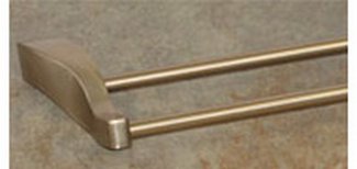 Top Knobs Bathroom Hardware Aqua 30" Double Towel Rod-Brushed Bronze - cabinetknobsonline