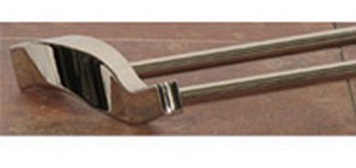 Top Knobs Bathroom Hardware Aqua 30" Double Towel Rod-Polished Nickel - cabinetknobsonline