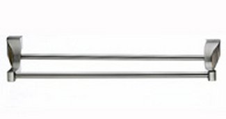 Top Knobs Bathroom Hardware Aqua 18" Double Towel Rod-Brushed Satin Nickel - cabinetknobsonline