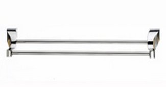 Top Knobs Bathroom Hardware Aqua 18" Double Towel Rod-Polished Nickel - cabinetknobsonline