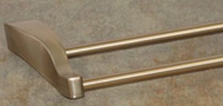 Top Knobs Bathroom Hardware Aqua 24" Double Towel Rod-Brushed Bronze - cabinetknobsonline