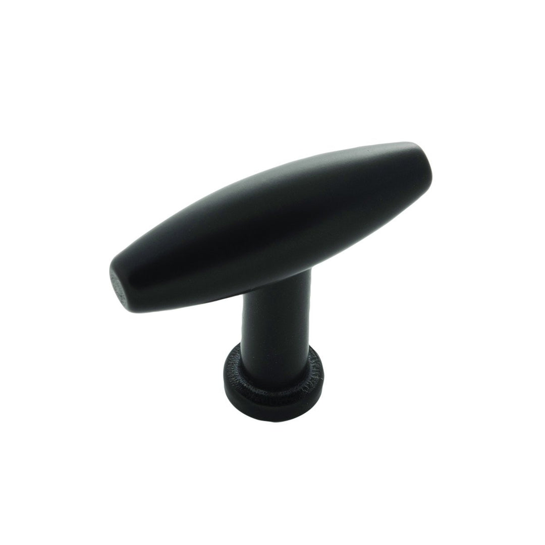 Belwith-Keeler Cabinet Hardware Wexler Collection Knob 1-1-2 Inch X 1-2 Inch Flat Onyx Finish - cabinetknobsonline