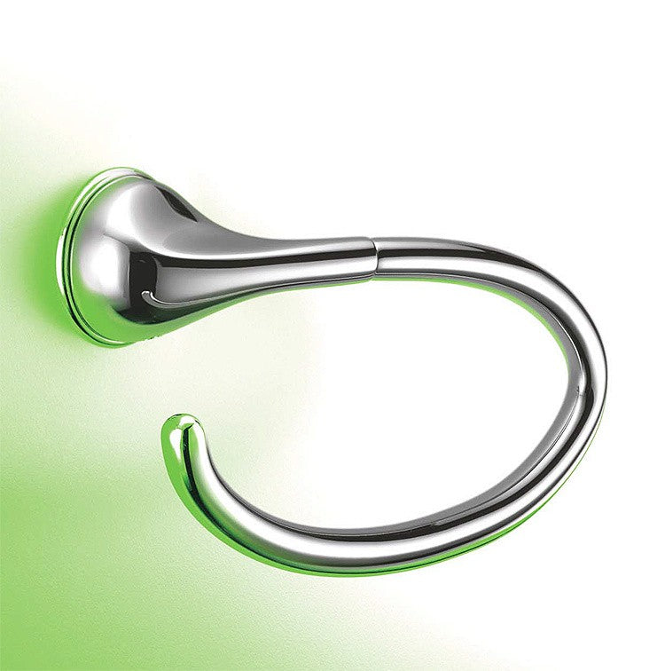 Colombo design Melo Collection Towel Ring Chrome - cabinetknobsonline