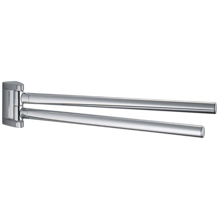 Colombo Design Bathroom Accessories Link Collection Double Swivel Towel Bar Chrome 36cm - cabinetknobsonline