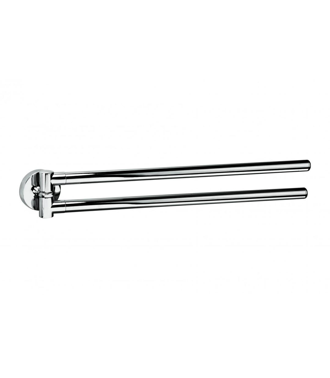 Colombo Design Basic Collection Swivel Double Towel Bar - Chrome 14" - cabinetknobsonline