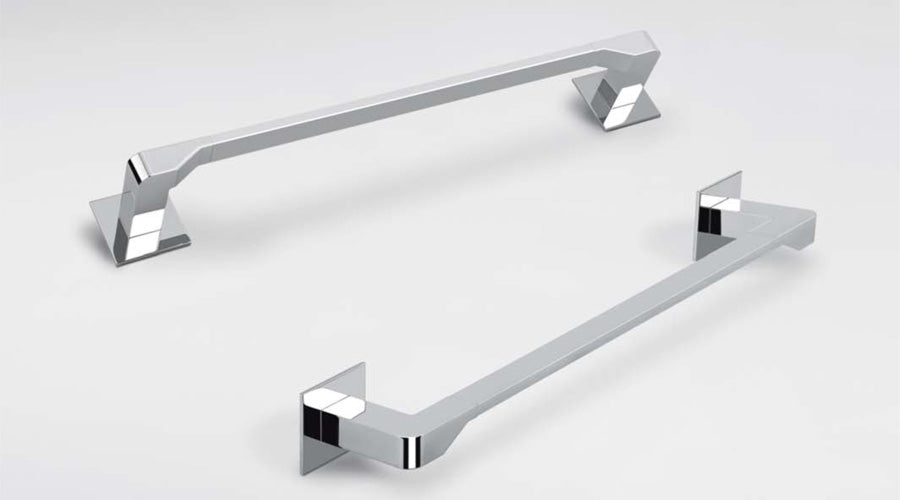 Colombo Design Bathroom Accessories Forever Collection 44cm Towel Bar Chrome - cabinetknobsonline