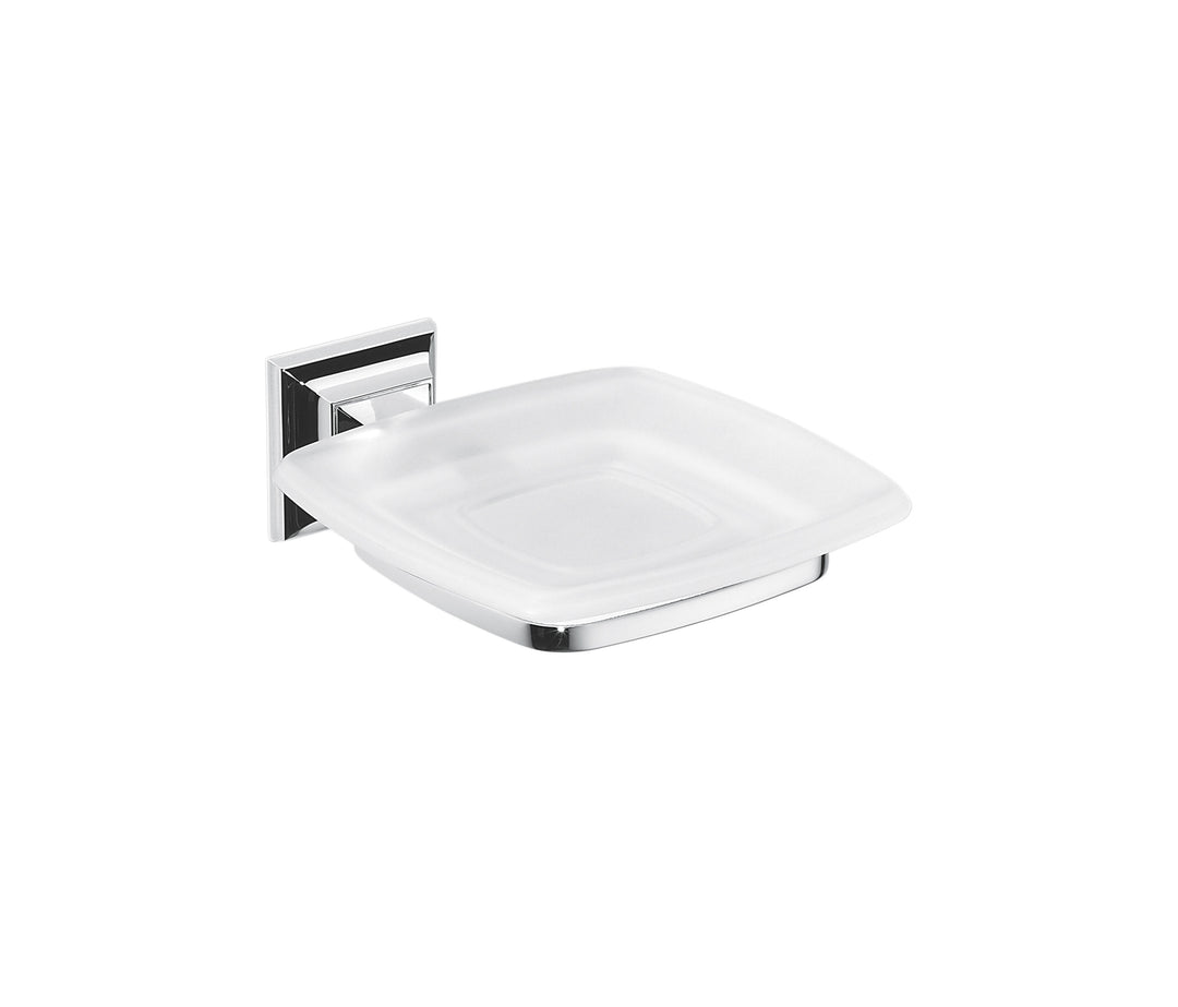 Colombo Design Portofino Collection Wall Mounted Soap Dish Holder - Chrome - cabinetknobsonline