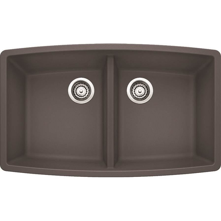Blanco Performa Equal Double Bowl - Cinder - cabinetknobsonline