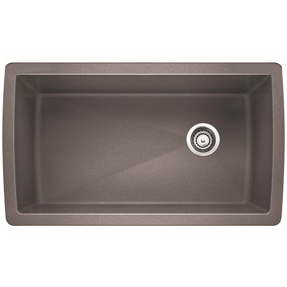 Blanco Diamond Super Single Bowl - Metallic Gray - cabinetknobsonline