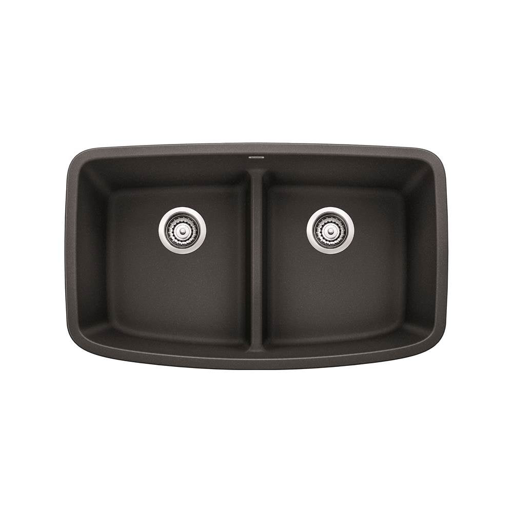 Blanco Valea Equal Double Low Divide - Anthracite - cabinetknobsonline