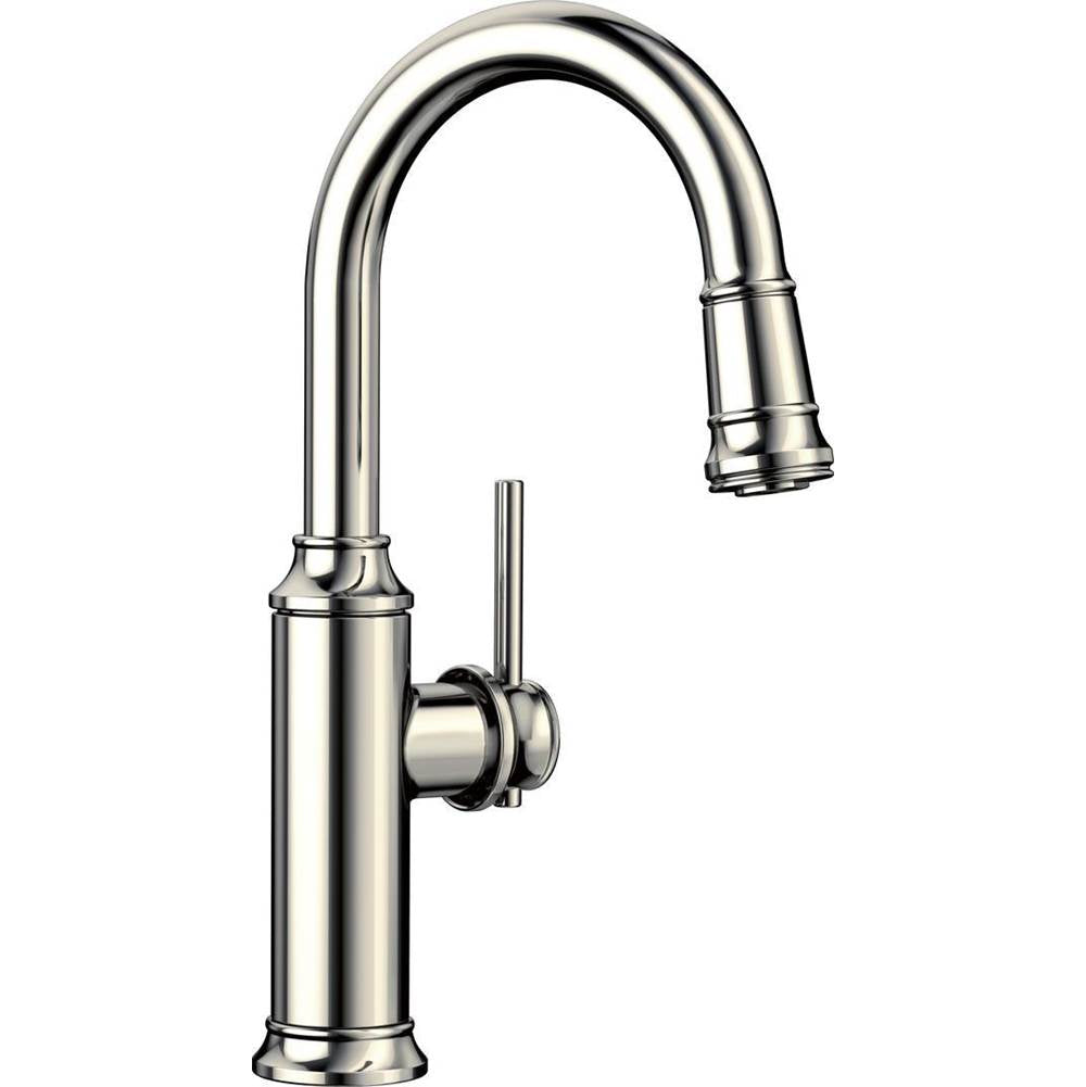 Blanco Empressa Bar Pull Down Stream only 1.5gpm - Polished Nickel - cabinetknobsonline