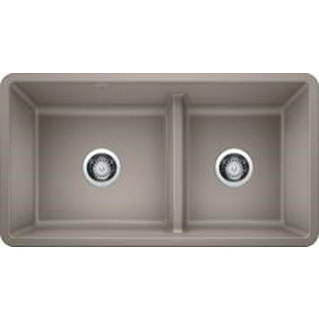Blanco Precis Reversible 1-3-4 w-Low Divide - Truffle - cabinetknobsonline