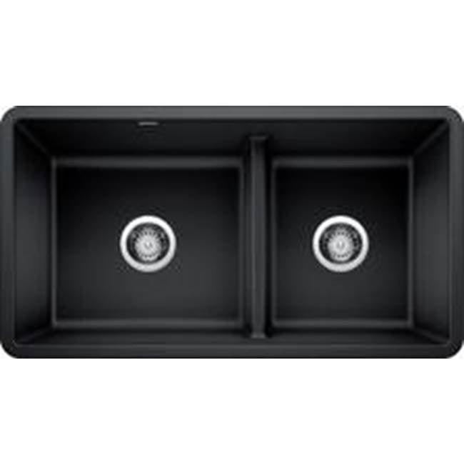 Blanco Precis Reversible 1-3-4 w-Low Divide - Anthracite - cabinetknobsonline