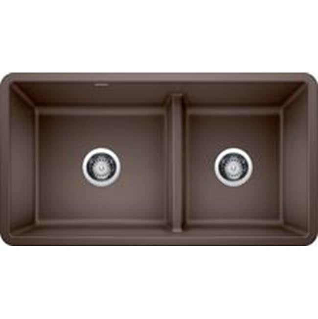 Blanco Precis Reversible 1-3-4 w-Low Divide - Cafe Brown - cabinetknobsonline