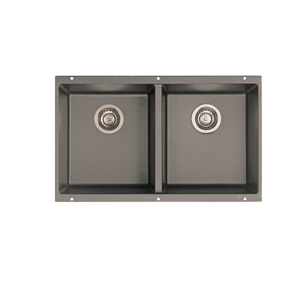 Blanco Precis Equal Double Bowl - Metallic Gray - cabinetknobsonline
