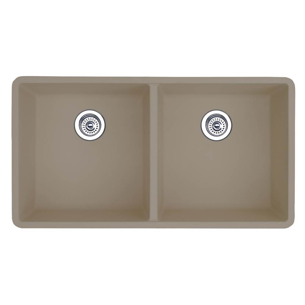 Blanco Precis Equal Double Bowl - Truffle - cabinetknobsonline