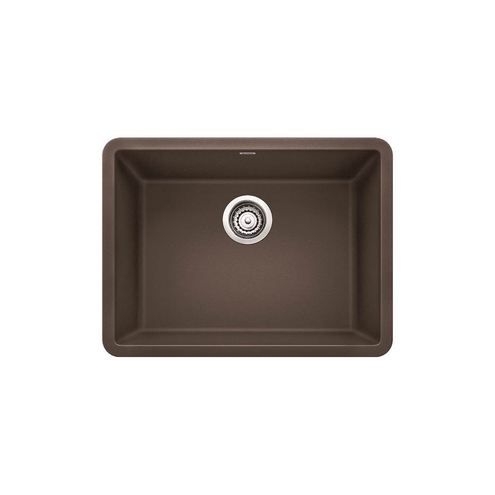 Blanco Precis 24″ Single Bowl Under-mount Silgranit Kitchen Sink  Cafe Brown - cabinetknobsonline