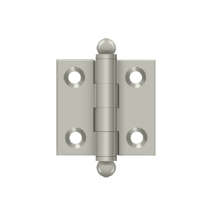 Deltana Architectural Hardware Specialty Solid Brass Hinges & Finials 1.5"x 1.5" Hinge, w- Ball Tips pair - cabinetknobsonline