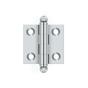Deltana Architectural Hardware Specialty Solid Brass Hinges & Finials 1.5"x 1.5" Hinge, w- Ball Tips pair - cabinetknobsonline