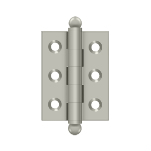 Deltana Architectural Hardware Specialty Solid Brass Hinges & Finials 2"x 1.5" Hinge, w- Ball Tips pair - cabinetknobsonline