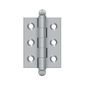 Deltana Architectural Hardware Specialty Solid Brass Hinges & Finials 2"x 1.5" Hinge, w- Ball Tips pair - cabinetknobsonline