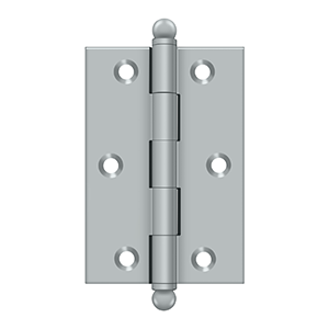 Deltana Architectural Hardware Specialty Solid Brass Hinges & Finials 3"x 2" Hinge, w- Ball Tips pair - cabinetknobsonline