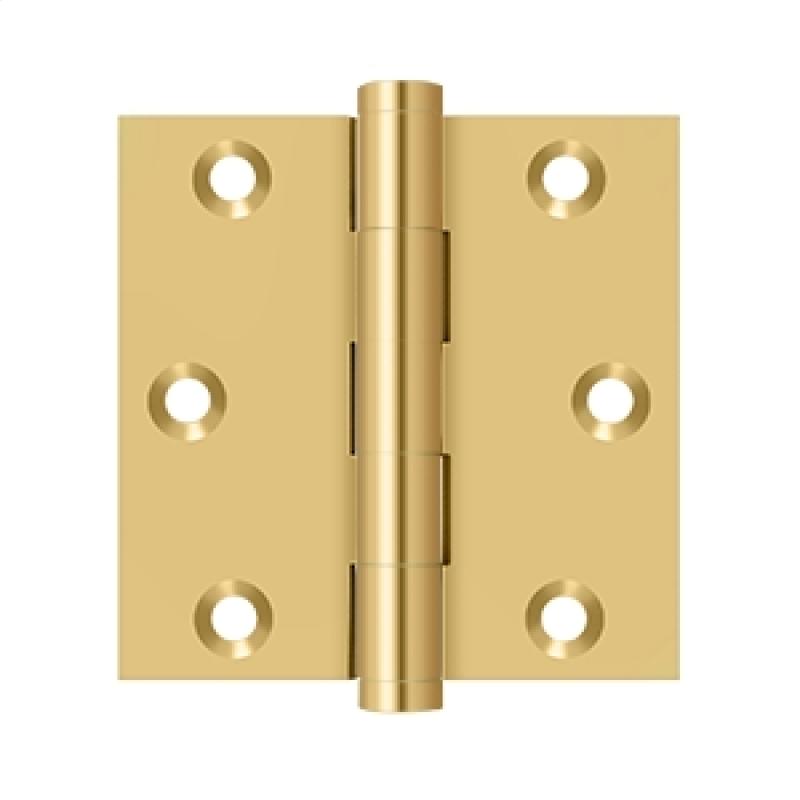 Deltana Architectural Hardware Solid Brass Hinges & Finials 3"x 3" Square Hinge pair - cabinetknobsonline