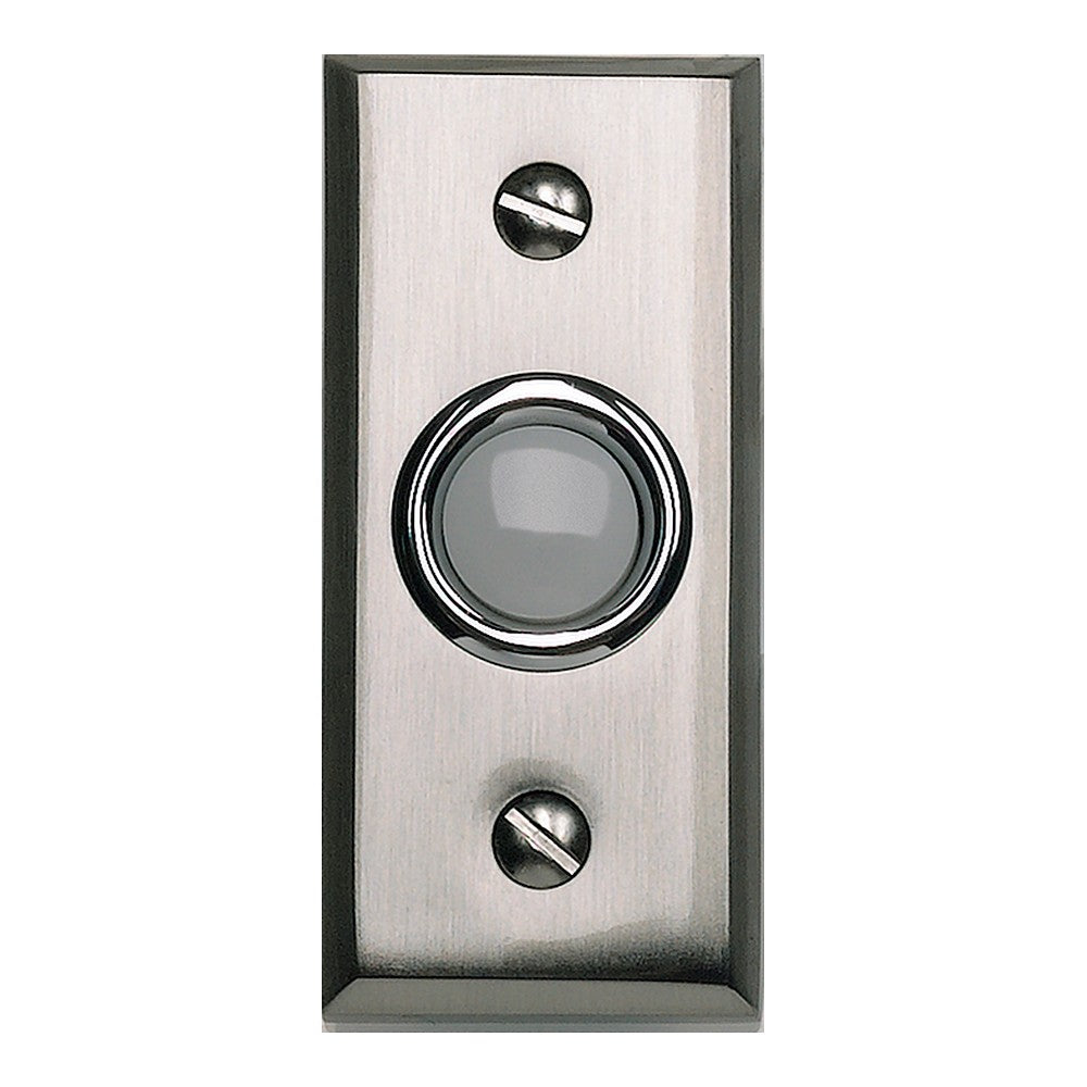 ATLAS HOMEWARES CABINET HARDWARE MISSION DOOR BELL  BRUSHED NICKEL - cabinetknobsonline