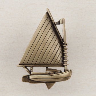 Acorn Manufacturing Cabinet Hardware 2" Catboat Cabinet Knob - Antique Brass - cabinetknobsonline