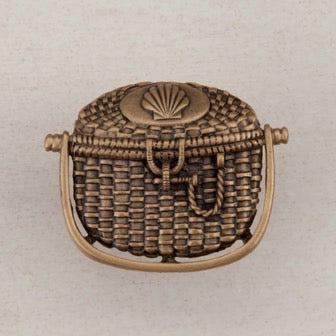 Acorn Manufacturing Cabinet Hardware 1-3-8" Nantucket Basket Cabinet Knob - Museum Gold - cabinetknobsonline