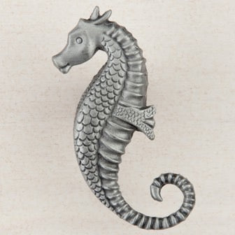 Acorn Manufacturing Cabinet Hardware 2-1-4" Seahorse Cabinet Knob - Antique Pewter - cabinetknobsonline