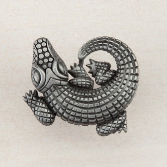 Acorn Manufacturing Cabinet Hardware 1-1-2" Alligator Cabinet Knob - Antique Pewter - cabinetknobsonline