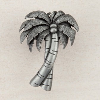 Acorn Manufacturing Cabinet Hardware 1-7-8" Palm Tree Cabinet Knob - Antique Pewter - cabinetknobsonline