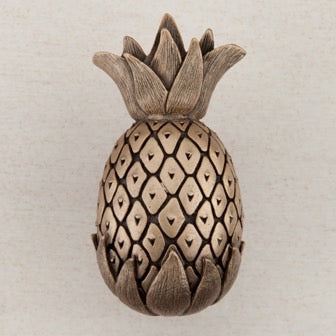 Acorn Manufacturing Cabinet Hardware 2" Pineapple Cabinet Knob - Museum Gold - cabinetknobsonline