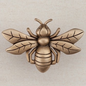 Acorn Manufacturing Cabinet Hardware 1-1-2" Bee Cabinet Knob - Museum Gold - cabinetknobsonline
