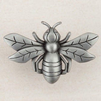 Acorn Manufacturing Cabinet Hardware  1-1-2" Bee Cabinet Knob - Antique Pewter - cabinetknobsonline