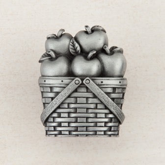 Acorn Manufacturing Cabinet Hardware 1-1-2" Apple Basket Cabinet Knob - Antique Pewter - cabinetknobsonline