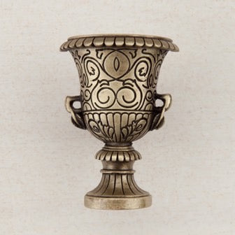 Acorn Manufacturing Cabinet Hardware 1-5-8" Urn Cabinet Knob - Antique Brass - cabinetknobsonline