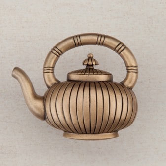 Acorn Manufacturing Cabinet Hardware 1-1-2" Teapot Cabinet Knob - Museum Gold - cabinetknobsonline