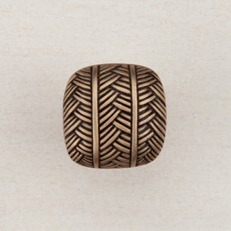 Acorn Manufacturing Cabinet Hardware 1" Woven Square Cabinet Knob - Museum Gold - cabinetknobsonline