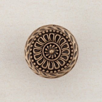 Acorn Manufacturing Cabinet Hardware 1-1-4" Lace Circle Cabinet Knob - Museum Gold - cabinetknobsonline